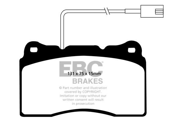 Disc brake pad set Lancia Kappa: DP21540 EBC Brake pad set