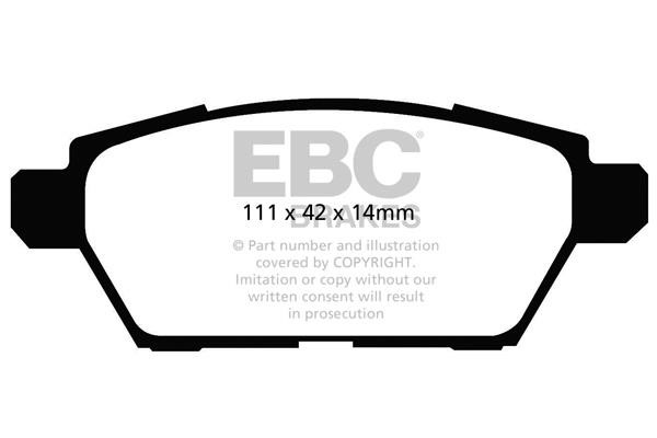 EBC DP41766R Brake Pad Set, disc brake DP41766R