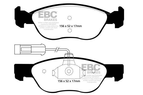 EBC DP41060/2R Brake Pad Set, disc brake DP410602R