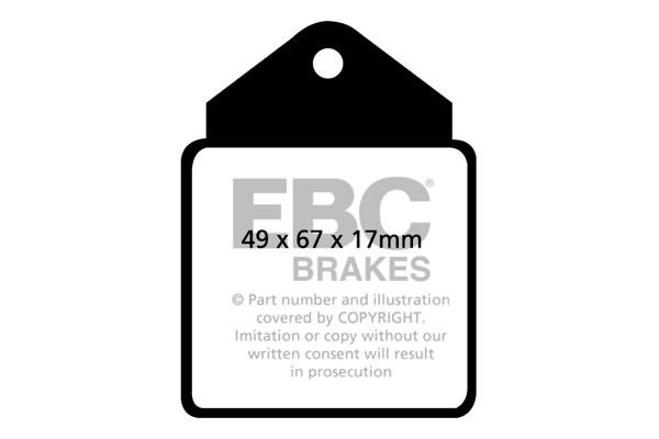 EBC DP4710R Brake Pad Set, disc brake DP4710R