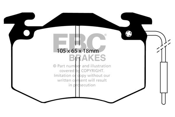 Disc brake pad set Renault 12: DP3546C EBC Brake pad set