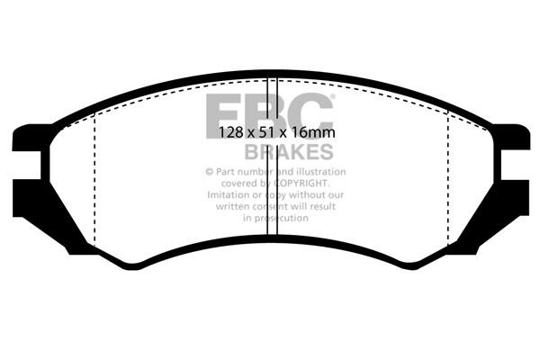 EBC DP4839R Brake Pad Set, disc brake DP4839R