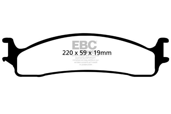 Brake pad kit Dodge RAM: DP61650 EBC Brake pad set