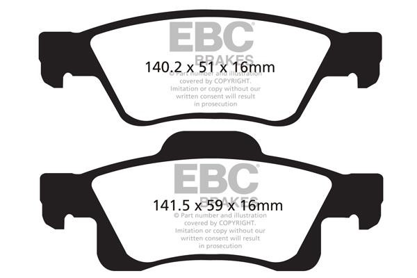 Brake pad kit Dodge Durango: DP61872 EBC Brake pad set