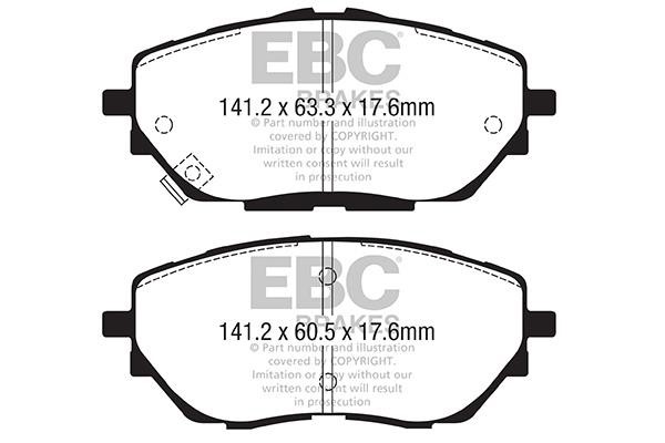 EBC DPX2368 Brake Pad Set, disc brake DPX2368