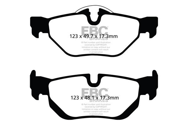 Disc brake pad set BMW X1: DP22069 EBC Brake pad set