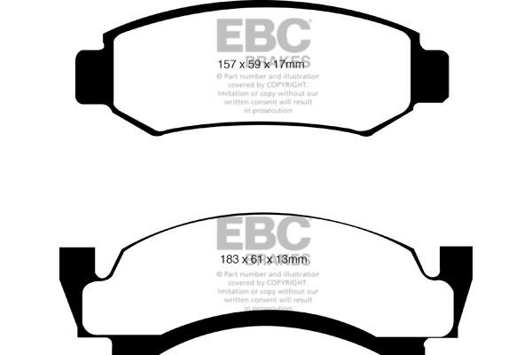EBC DP61261 Brake Pad Set, disc brake DP61261