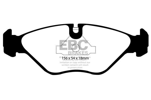 Brake pad kit Saab 9000: DP2751 EBC Brake pad set