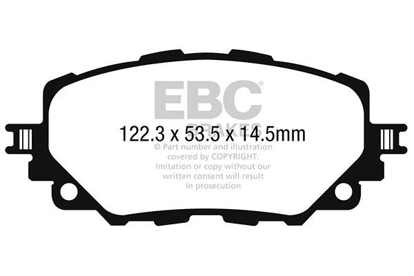 Brake pad kit Fiat 124 Spider: DP22263 EBC Brake pad set
