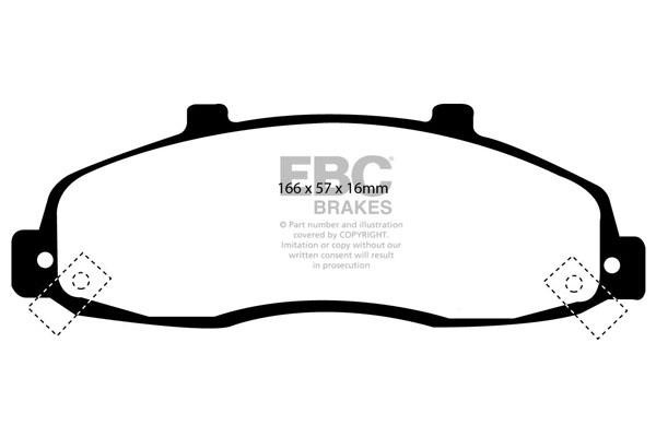 Brake pad kit Ford USA: DP41259R EBC Brake pad set