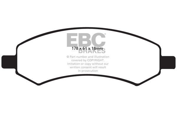 Brake pad Chrysler Aspen: DP61738 EBC Brake pad set