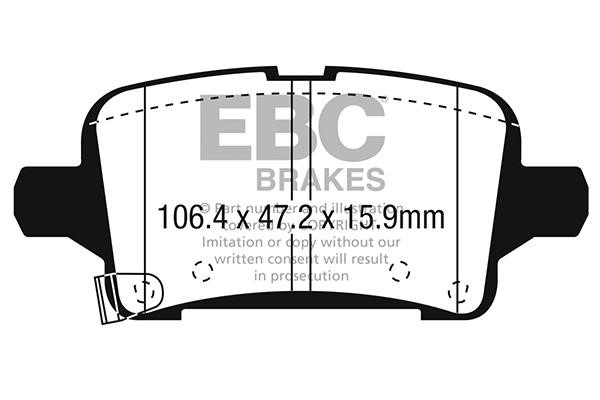 EBC DP43074R Brake Pad Set, disc brake DP43074R