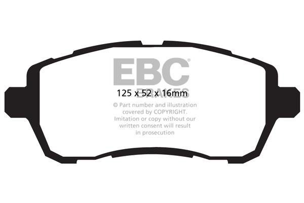 Brake pad kit Ford Fusion: DP22002 EBC Brake pad set