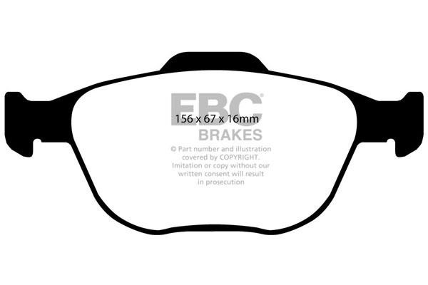 Disc brake pad set Ford Mondeo: DP21641 EBC Brake pad set