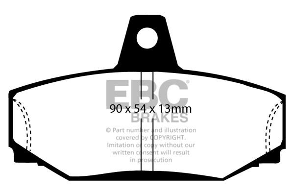 Disc brake pad set Volvo 850: DP3793C EBC Brake pad set