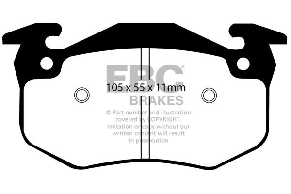 Disc brake pad set Renault 20: DP2983 EBC Brake pad set