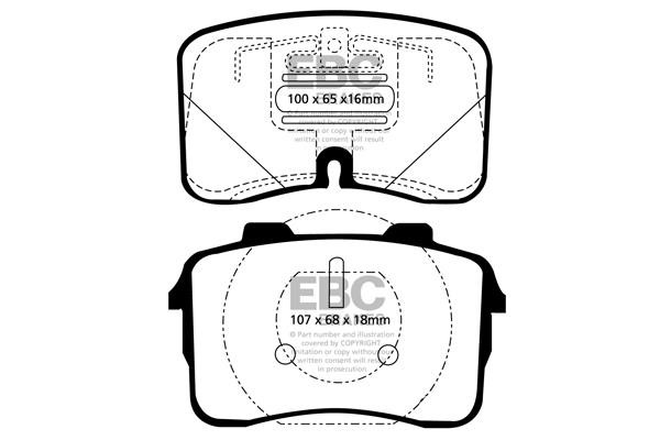 EBC DP4883R Brake Pad Set, disc brake DP4883R