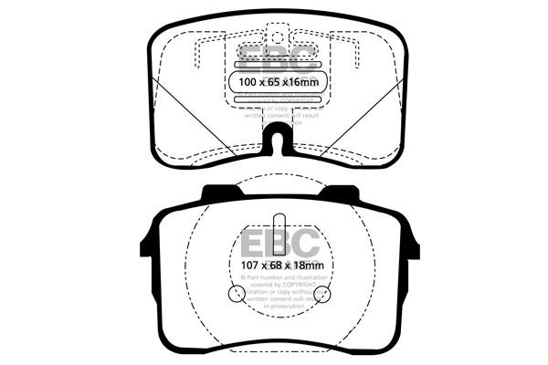 Brake pad kit Audi 200 Avant: DP4883R EBC Brake pad set