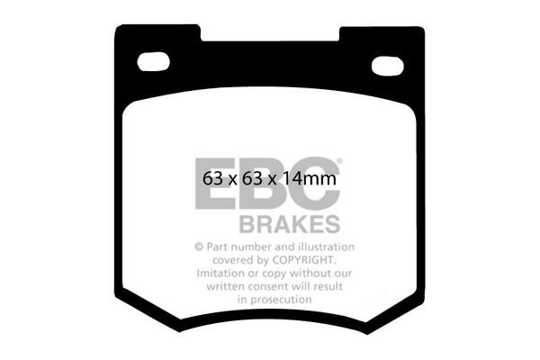 Brake pad kit Morgan Plus Four: DP2106 EBC Brake pad set