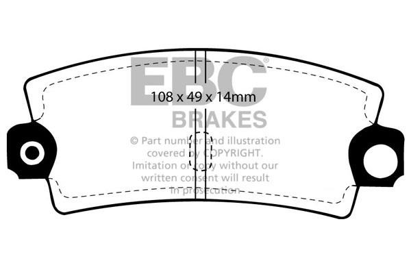 Disc brake pad set Lotus Esprit S2: DP3189C EBC Brake pad set