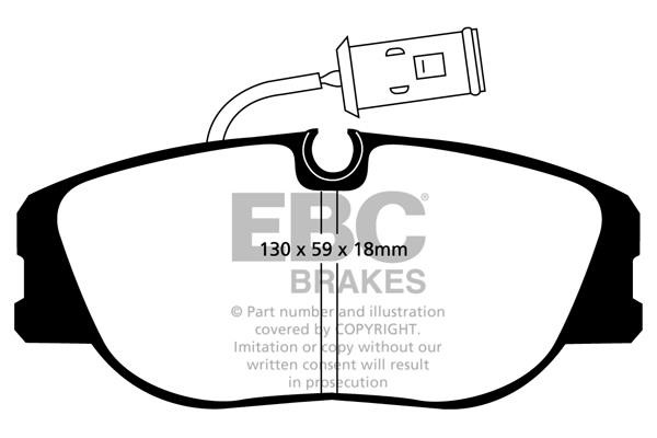 Brake pad kit Lancia Delta: DP27333 EBC Brake pad set