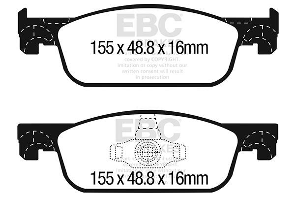 Disc brake pad set Lada Xray: DPX2312 EBC Brake pad set