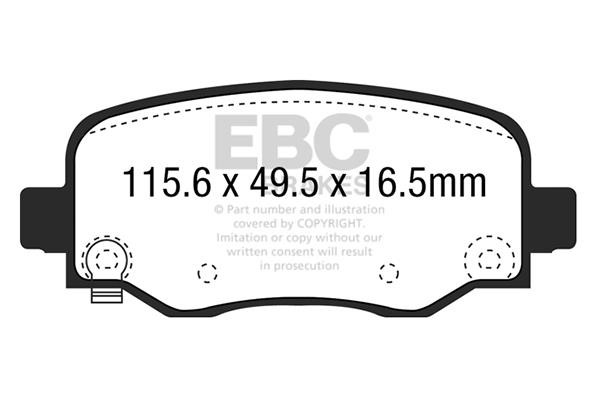EBC DP43031R Brake Pad Set, disc brake DP43031R