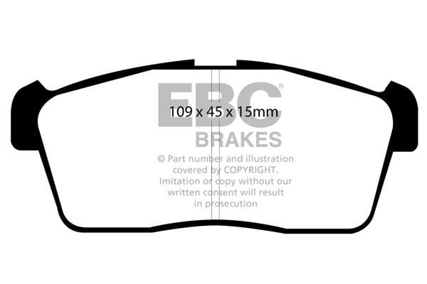 Disc brake pad set Suzuki Ignis: DP41344R EBC Brake pad set