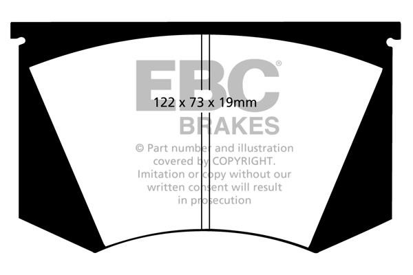 Brake pad kit Lamborghini Espada: DP4223R EBC Brake pad set