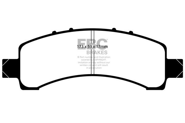 Brake pad kit Cadillac Escalade: DP41667R EBC Brake pad set