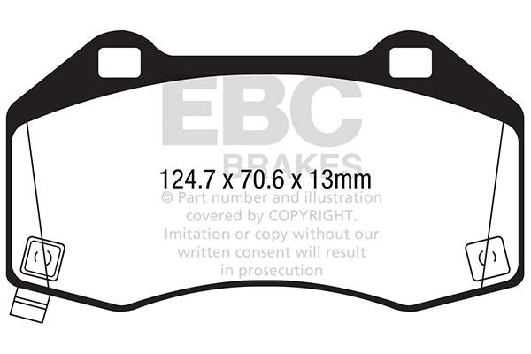 EBC DP42286R Brake Pad Set, disc brake DP42286R