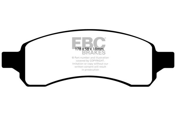 Brake pad kit Saab 9-7X: DP41761R EBC Brake pad set
