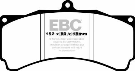 EBC DP8012RP1 Brake Pad Set, disc brake DP8012RP1