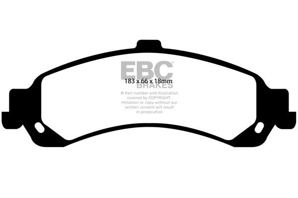 Brake pad Chevrolet Avalanche: DP41635R EBC Brake pad set