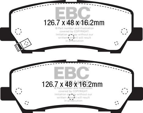 EBC DP43043R Brake Pad Set, disc brake DP43043R
