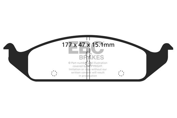 Disc brake pad set Dodge Stratus: DP21251 EBC Brake pad set