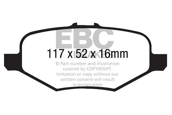 EBC DP21887 Brake Pad Set, disc brake DP21887