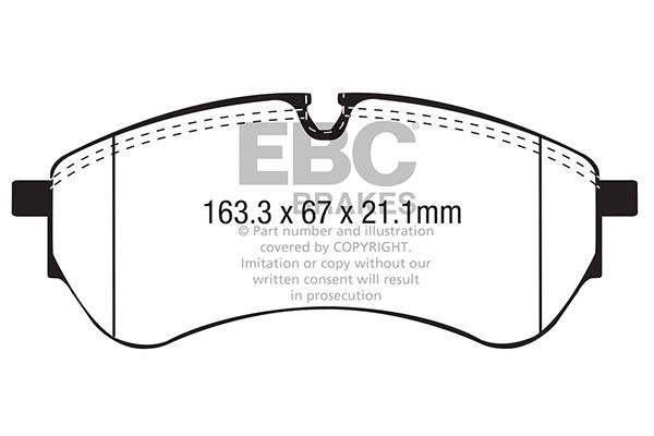 EBC DPX2338 Brake Pad Set, disc brake DPX2338