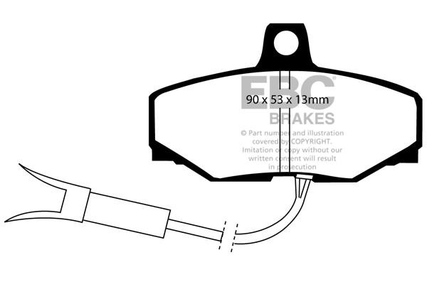 Brake pad Jaguar XJ: DP37572C EBC Brake pad set
