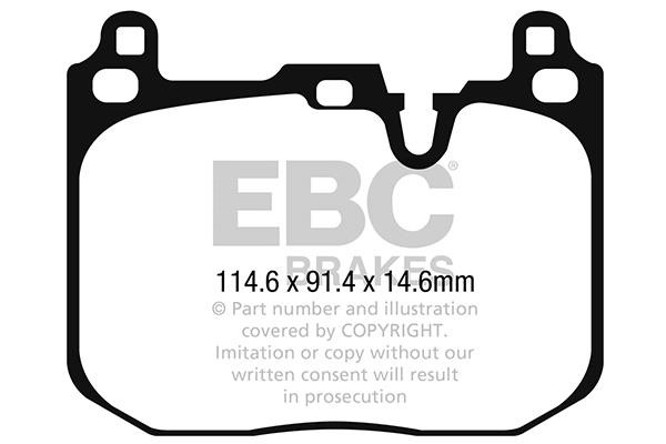 Brake pad Mini Cooper: DP42271R EBC Brake pad set