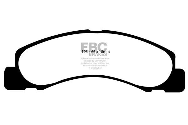 Disc brake pad set Ford USA: DP41308R EBC Brake pad set