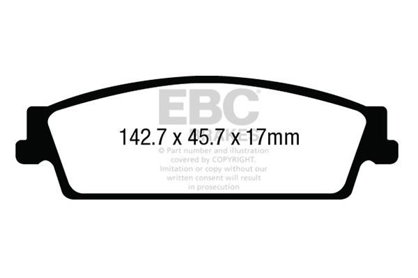 Brake pad kit Cadillac Escalade: DP63022 EBC Brake pad set