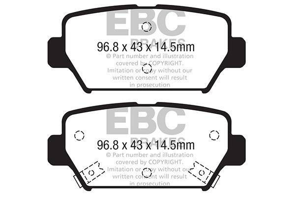 EBC DPX2369 Brake Pad Set, disc brake DPX2369