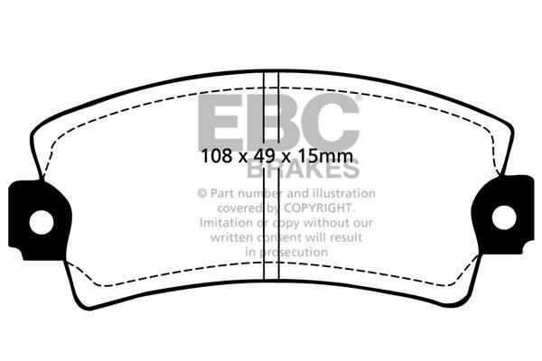 Brake pad kit Fiat Croma: DP2317 EBC Brake pad set