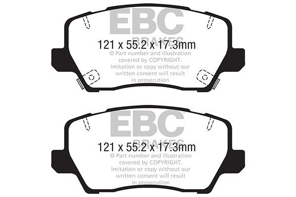 EBC DPX2367 Brake Pad Set, disc brake DPX2367