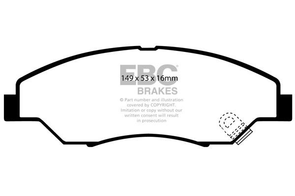EBC DP61404 Brake Pad Set, disc brake DP61404