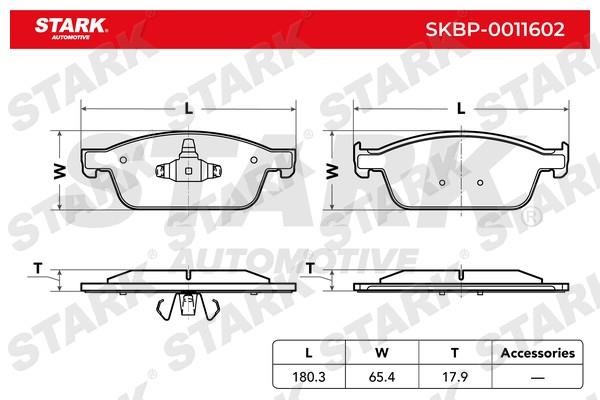 Stark SKBP-0011602 Brake Pad Set, disc brake SKBP0011602