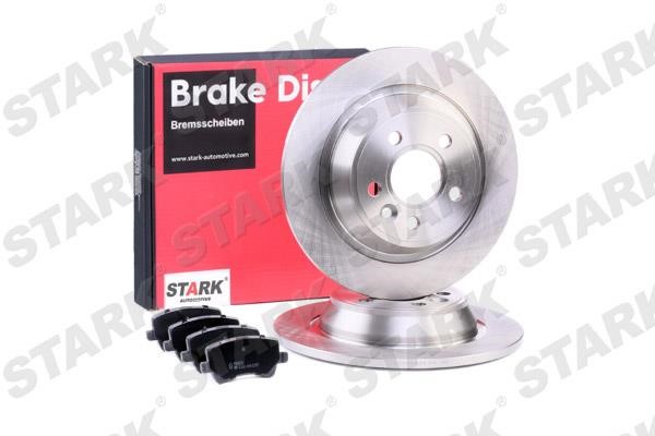 Stark SKBK-1090366 Brake discs with pads rear non-ventilated, set SKBK1090366