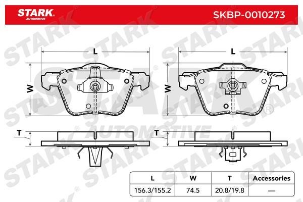 Stark SKBP-0010273 Brake Pad Set, disc brake SKBP0010273