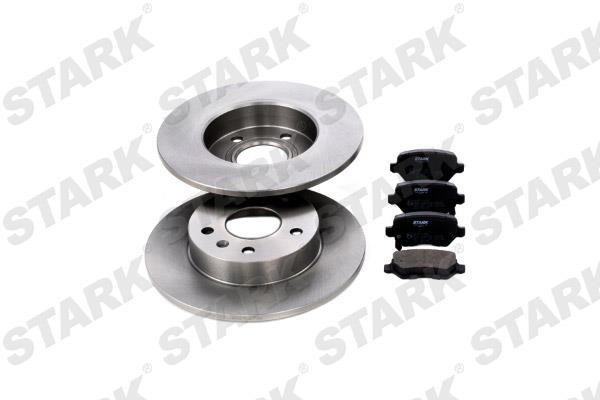 Stark SKBK-1090004 Brake discs with pads rear non-ventilated, set SKBK1090004